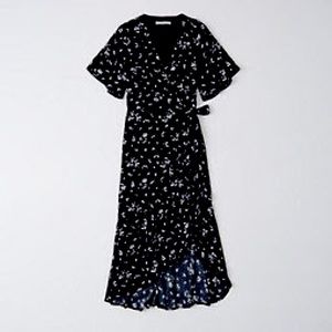 ABERCROMBIE & FITCH wrap midi dress